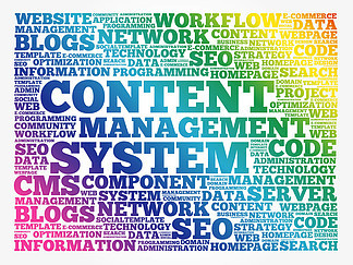 Cms 內容管理系統詞云,經營理念